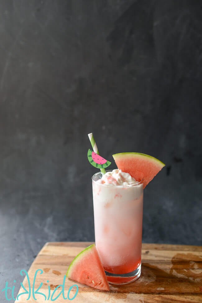 Homemade Watermelon Italian Cream Soda