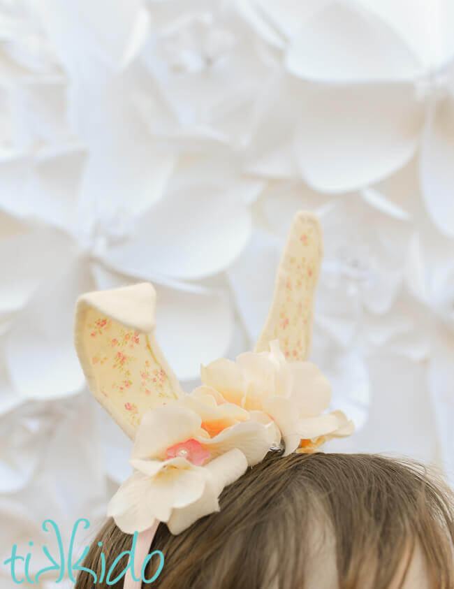 Rabbit Ear Headband - Pink/Ivory