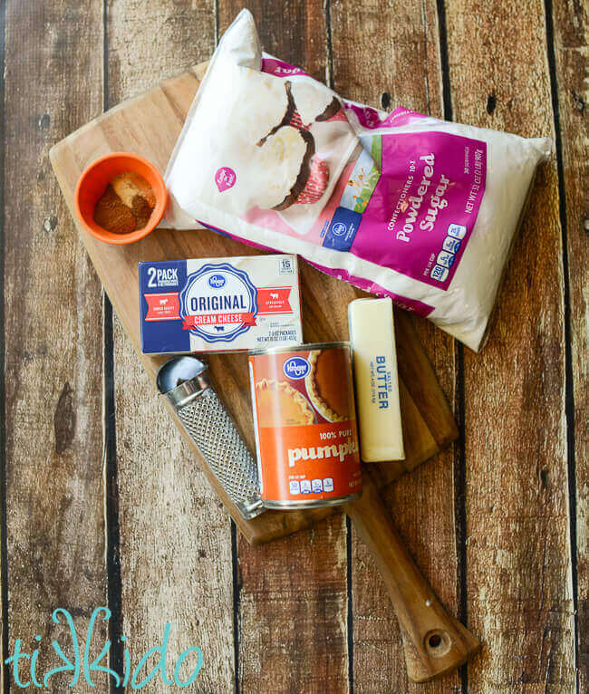 Pumpkin pie icing ingredients.