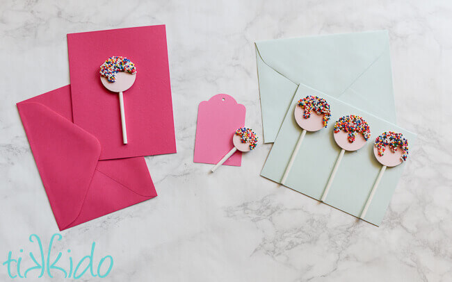 Sprinkle lollipop homemade birthday card tutorial