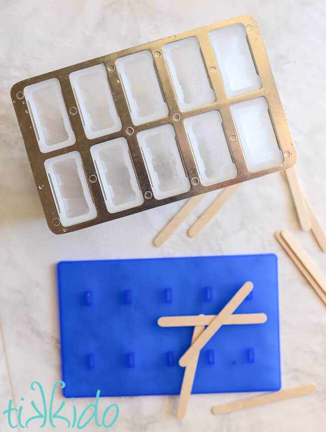 Classic popsicle mold and popsicle sticks