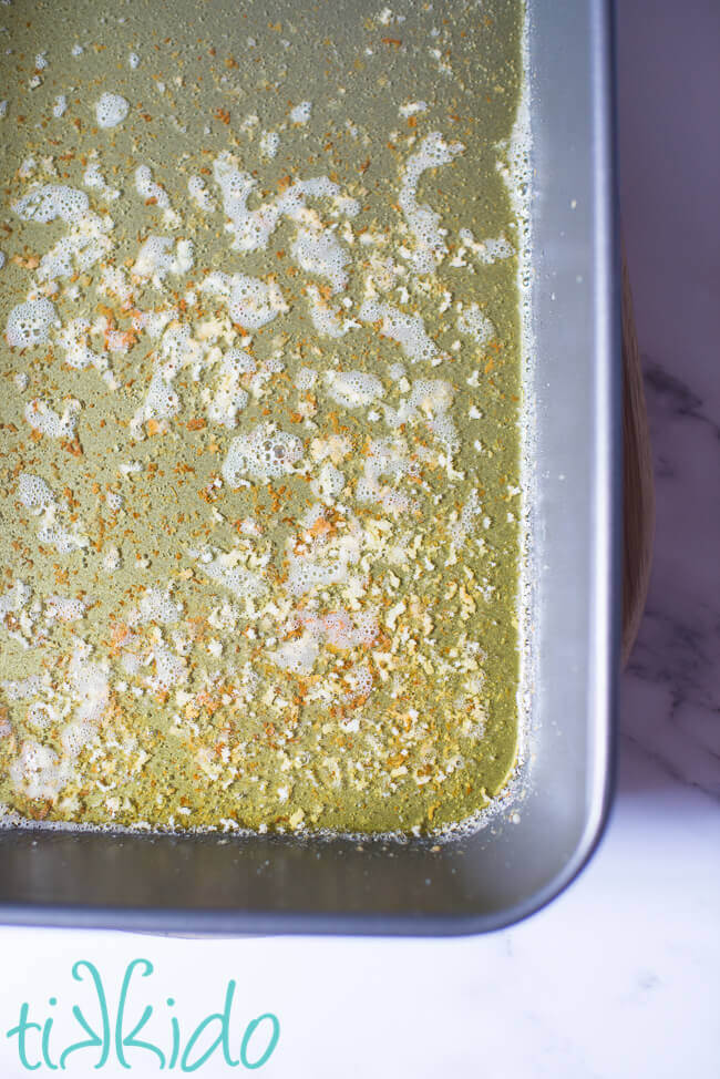 browned butter in a 9x13 pan for Yorkshire pudding.