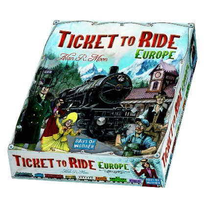 Box art for Ticket to Ride Europe board game, part of the Great Board Games for Families collection.