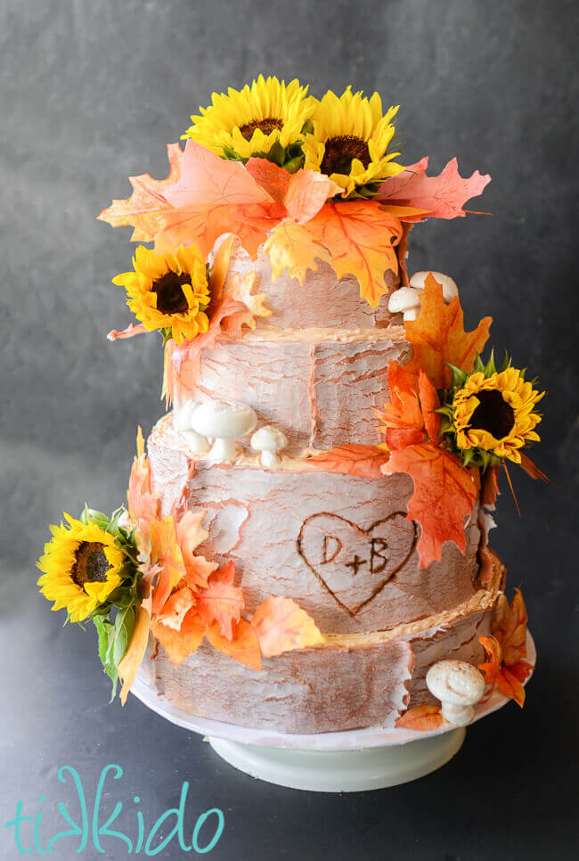 Simple and Gorgeous Fall Themed Cake - Holly Muffin