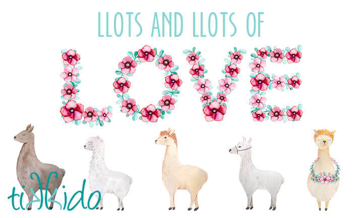 Free printable llama themed valentines for Valentine's Day.