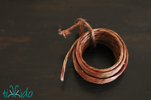 Grapevine floral wire used for making Thanksgiving Napkin Rings.