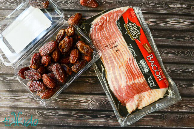 Bacon wrapped dates appetizer recipe ingredients