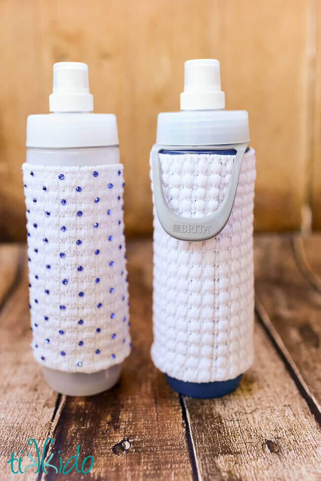 Poodle Sock Water Bottle Cozy Tutorial