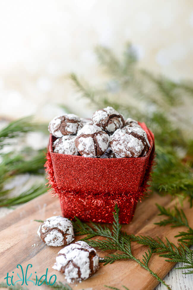 Gluten Free chocolate crinkle cookies will make any chocolate lover happy!