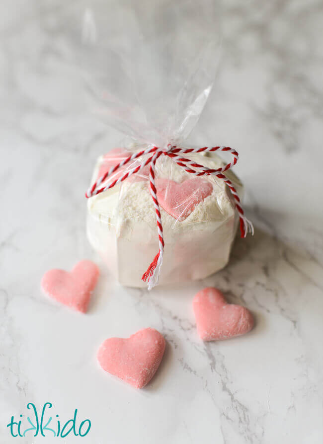 Tie-Dyed Homemade Heart Shaped Marshmallows for Valentine's Day