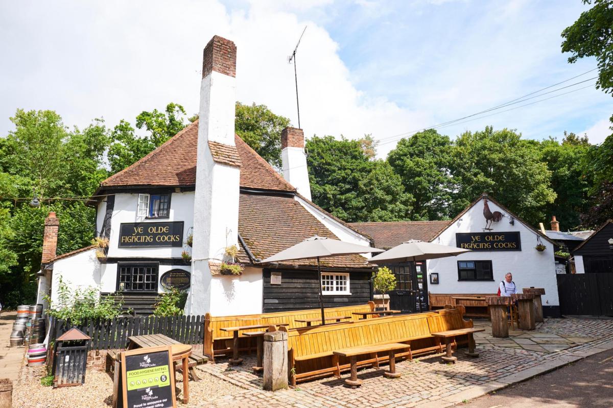 Ye Olde Fighting Cocks in St Albans, England.