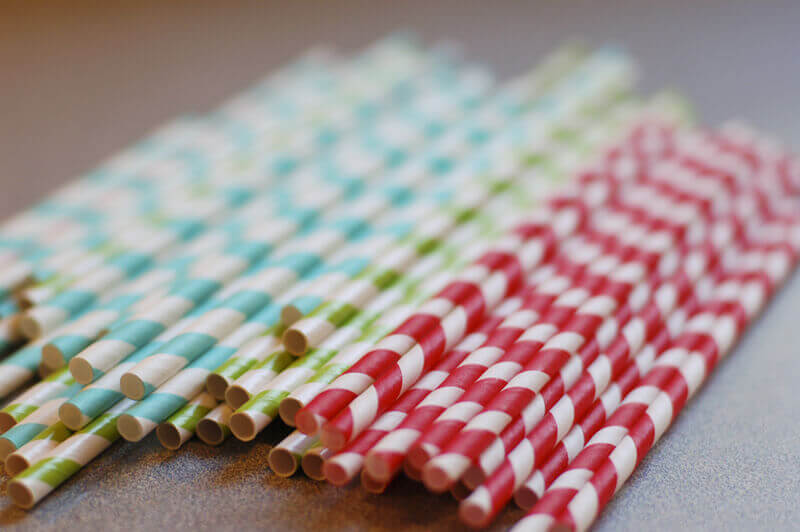 striped paper straws