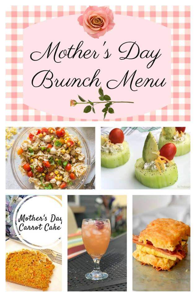 Collage of Mother's Day brunch recipe photos optimized for Pinterest.