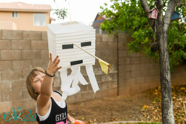 Archery activity at the Minecraft Birthday Party