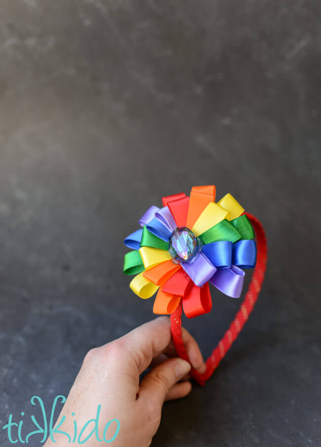 Small Rainbow Ribbon Ring