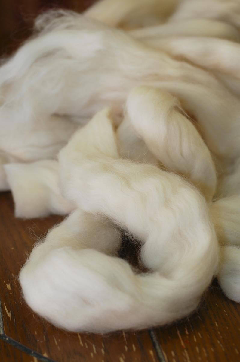 wool roving for the DIY gnome or santa beard tutorial.